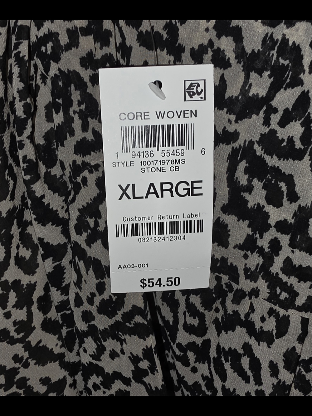 JM Collection Leopard-Print Peasant Blouse - Black & Cream - Picture 5 of 9